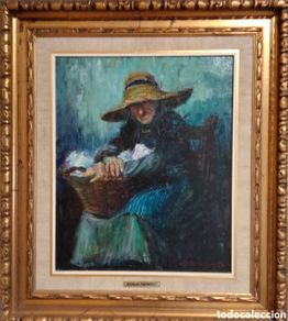 Arte: Rodrigo Rausell, óleo sobre lienzo del pintor valenciano. Título: vieja con sombrero
